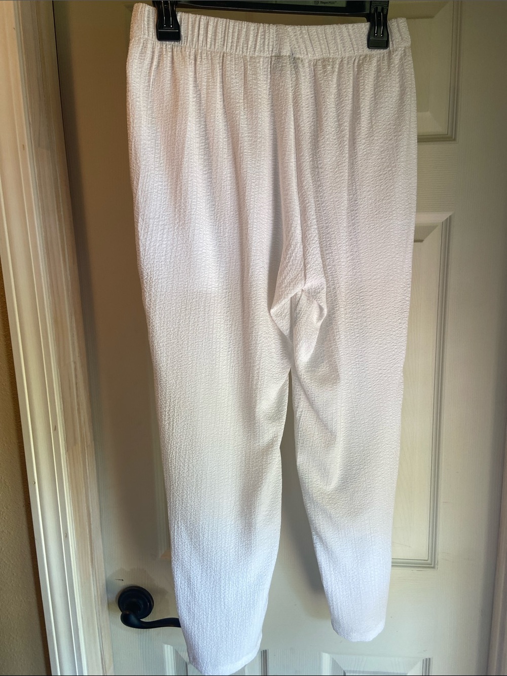 Toofan White Textured Peplum Tunic Top and pants - Picture 6 of 9